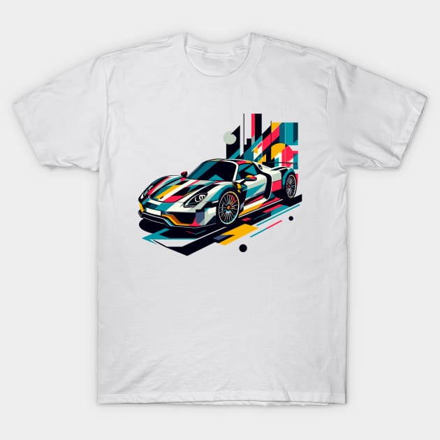 Porsche 918 Spyder T-Shirt by Vehicles-Art